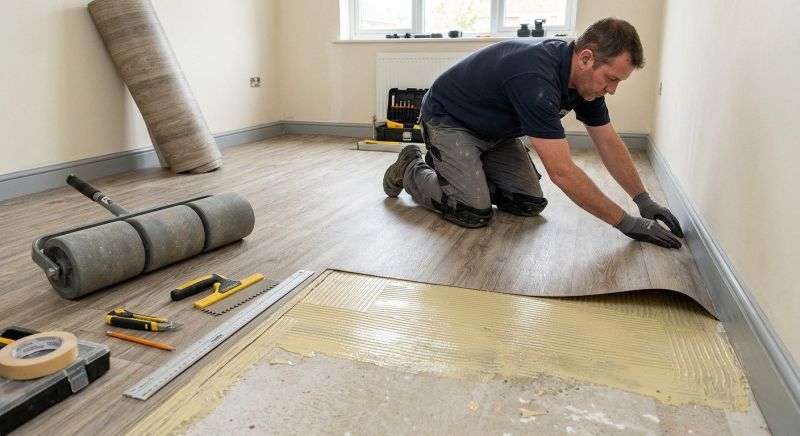 Sheet Linoleum Installation in Universal City, TX